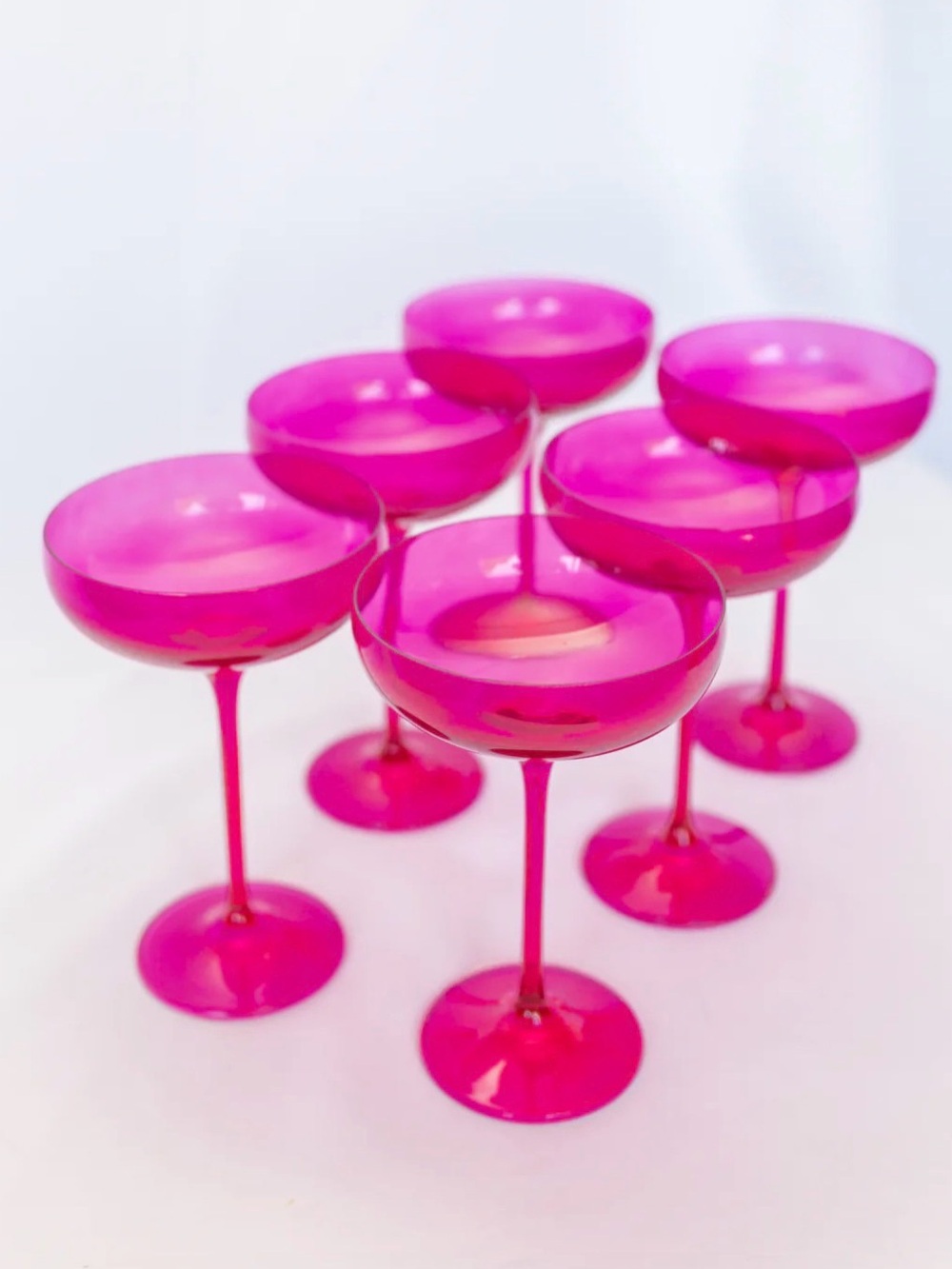 ESTELLE COLORED CHAMPAGNE
COUPE STEMWARE - SET OF 6 FUCHSIA